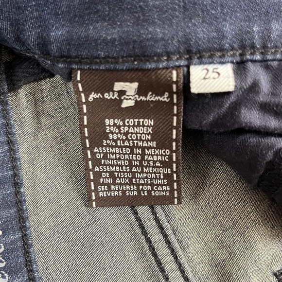 7 For All Mankind High Waist Skinny Jeans Pants Denim ((size 25)) - Picture 7 of 8